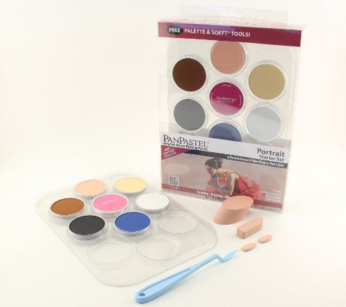 Artist Pastel Set featuring PanPastel Colors in a unique cake format for seamless blending and vibrant portrait artistry.