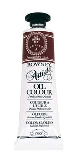 Vibrant Indian Red artist oil paint, 38ml tube, known for its rich pigment quality and thick, buttery consistency.