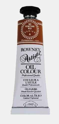 Artist Oil Paint in Venetian Red, 38ml - vibrant hue, thick buttery texture, excellent lightfastness for professional and hobby artists.