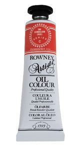 Rown Art Oils 38ml Vermilion (Hue) - vibrant, buttery artist oil paint ideal for impasto, with superb color brilliance and lightfastness.