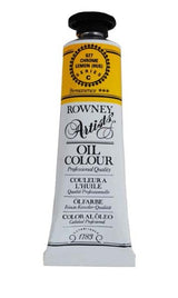 Bright and vibrant Rown Art Oils 38ml Chrome Lemon Hue oil paint, perfect for enhancing artistry with rich color and excellent blending.