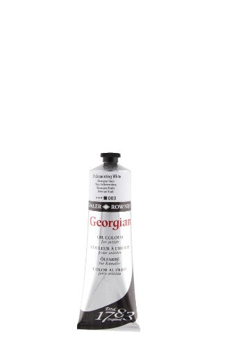 Rown Georg Oils 225ml Underpainting White, a premium oil paint with high pigment load for vibrant, lasting layers in your artwork.