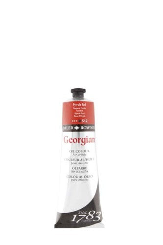 Rown Georg Oils 225ml Napthol Crimson, vibrant artist oil paint for rich color and smooth application, ideal for blending and layering.