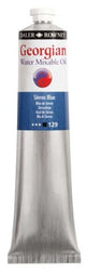 Rown Gwamo 200ml Sevres Blue oil paint offers vibrant, water-mixable color perfect for versatile artistic projects.