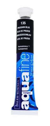 8ml tube of Rown Afine Prussian Blue Watercolour Paint, known for vibrant, transparent hues and excellent lightfastness.