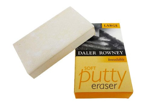 Rowneys Putty Erasers Lge: versatile kneadable eraser for precise corrections in pastel, charcoal, and graphite artwork.