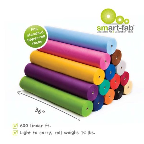 Bright Dark Pink Smart-Fab Roll, a versatile non-woven fabric perfect for crafting, painting, and eco-friendly projects.