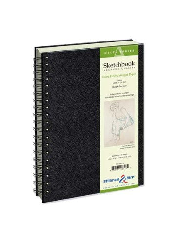 Delta Spiral Sketch Paper Pad, 7x10", 270gsm, featuring 25 archival quality sheets for versatile artistic media.