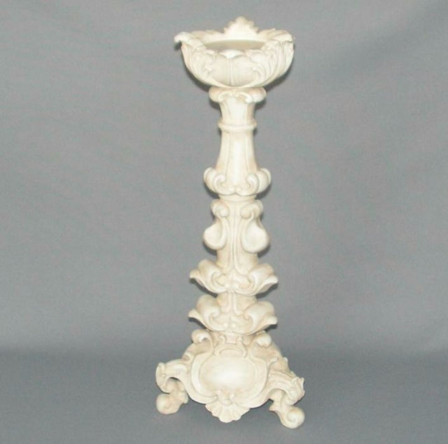 Elegant 47cm white candle holder, perfect for creating a warm ambiance in any home decor setting.