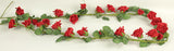 Exquisite 195cm rose garland with lifelike blooms, perfect for weddings and home decor, adding elegance and romance.