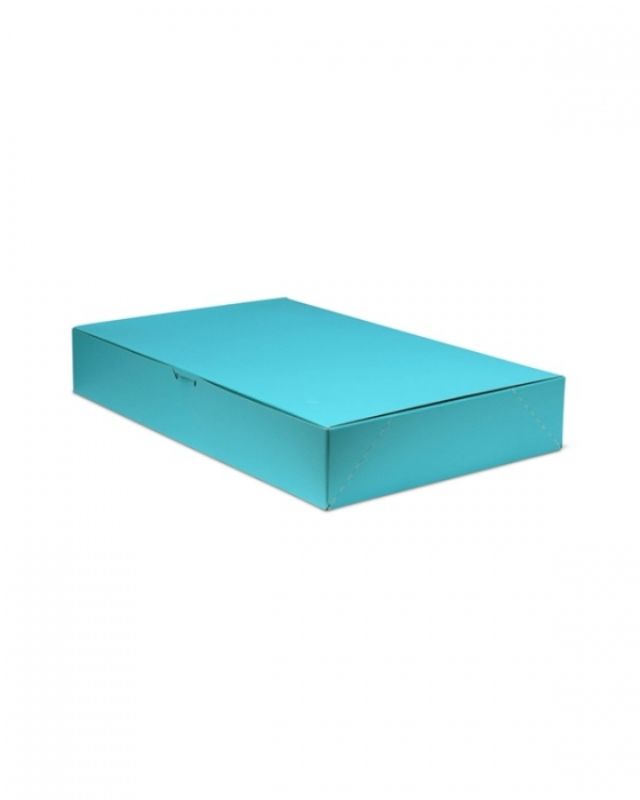 Aqua marine matte flip top boxes, 254x381x51mm, pack of 100, perfect for stylish gifting and retail packaging.