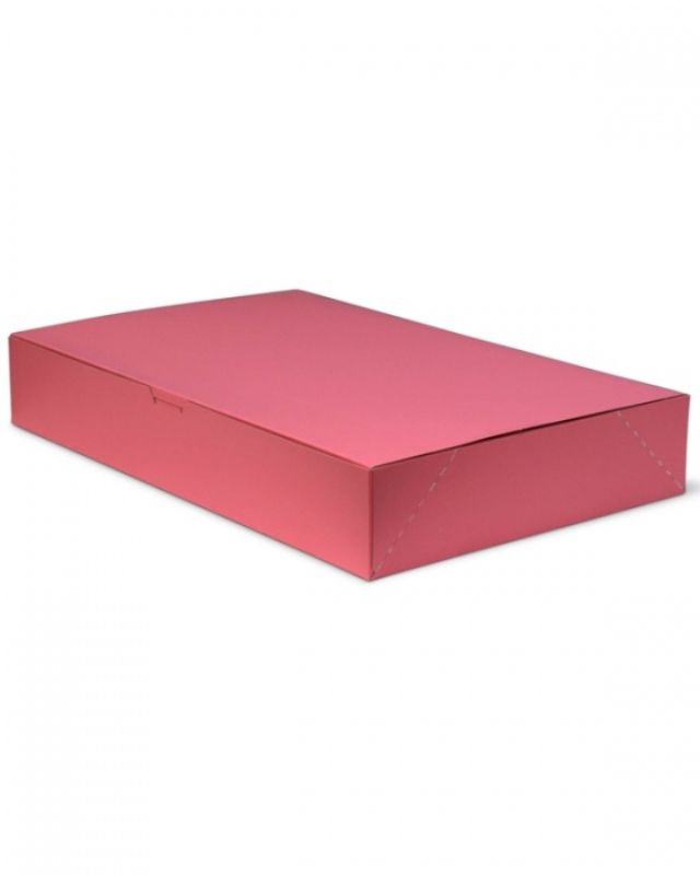 Coral chiffon matte flip top box, 305x483x76mm, 50-pack, ideal for gifts and retail packaging with durable Kraft Board.