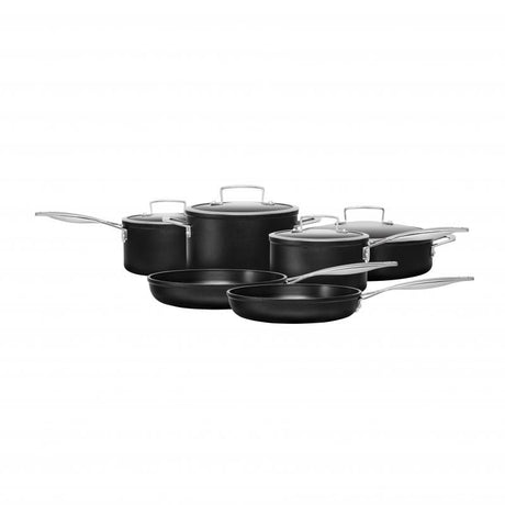 Pyrolux Ignite 6-piece non-stick cookware set featuring durable aluminum, induction compatibility, and stay-cool handles.