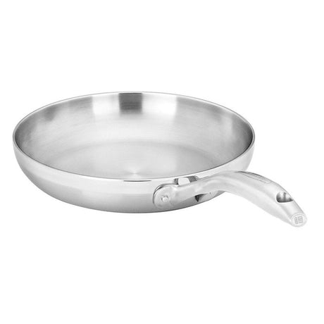 Premium 24cm Scanpan fry pan with 5-layer construction for optimal heat distribution, induction-compatible, and oven-safe.