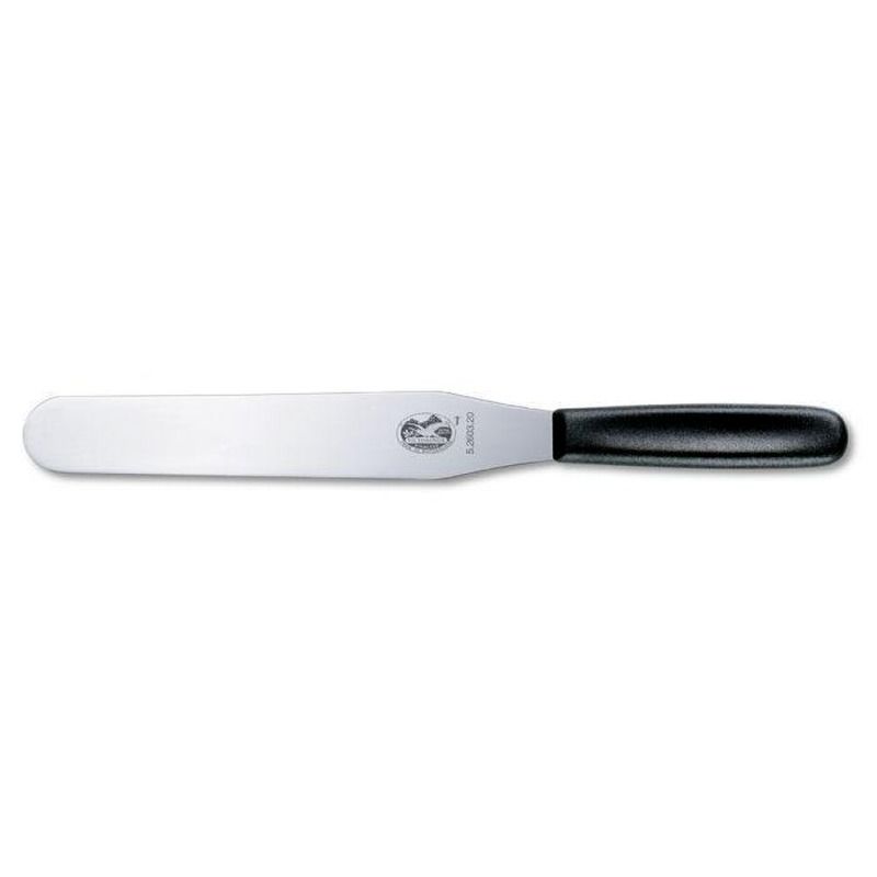 Victorinox flexible nylon spatula with ergonomic handle, ideal for icing cakes and spreading soft foods, 20 cm blade.