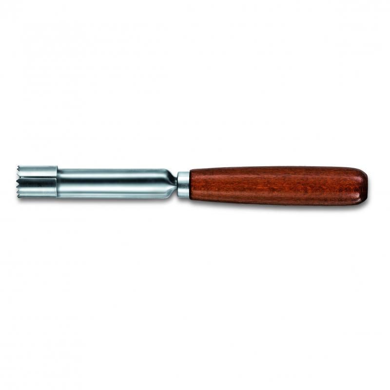 Victorinox Apple Corer with wood handle and 16mm stainless steel blade for easy and efficient fruit coring.