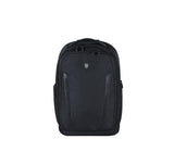 Sleek black laptop backpack with durable polyester, essential organizers, and secure compartments for modern professionals.