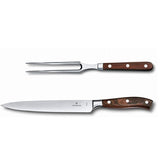 Victorinox Grand Maître 2-piece carving set with rosewood handles for effortless, precise meat slicing. Elegant and durable design.