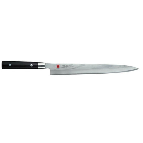 Kasumi 27cm Sashimi Knife with a stunning Damascus blade design, perfect for precision cutting and sushi preparation.