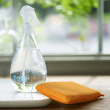 Clear E-Cloth Water Spray Bottle with adjustable nozzle for easy cleaning with microfiber products, holds 17.5 ounces of water.