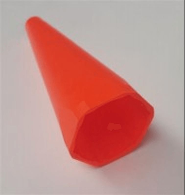 Red Maglite Traffic Wand for Mag Charger, designed for visibility and safety in low-light conditions, water and shock-resistant.