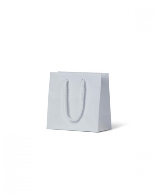Laminated matte emerald bags with white accents, durable and stylish for carrying small items, pack of 200.