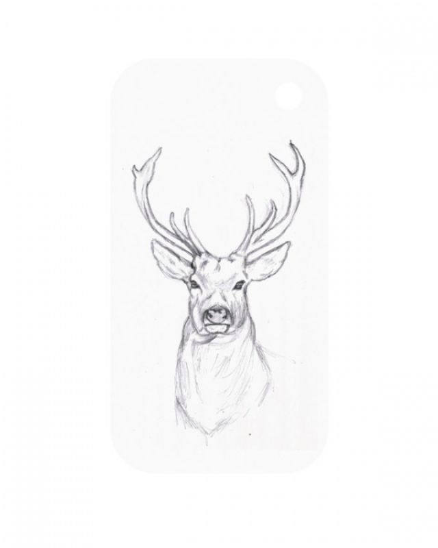 Elegant deer motif gift tags on white, pack of 20, perfect for personalizing gifts for any occasion.