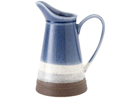 Elegant blue porcelain Graze Jug, perfect for serving and enhancing your dining experience, measuring 16 x 11.8 x 20.3 cm.