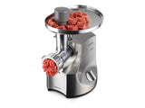 Kenwood Meat Grinder with 1000W motor, stainless steel bowl, variable speeds, and versatile attachments for home cooking.