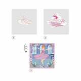 Craft kit featuring colorful paper strips to create elegant dancers' dresses through Iris Paper Folding, designed for ages 7 to 13.