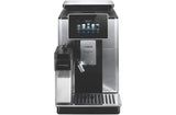 Luxury DeLonghi Primadonna Soul coffee machine with 4.3" touch display, 19-bar pressure, and 2.2L water tank.