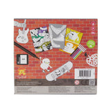 Colorful activity pack featuring street art themes for kids, includes 24 pages of games like mazes and dot-to-dot fun.