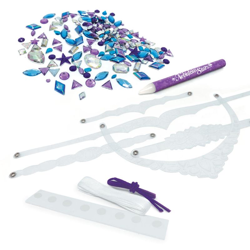 Floating Jewellery Kit by Nebulous Stars featuring vibrant rhinestones for crafting dazzling necklaces and bracelets.