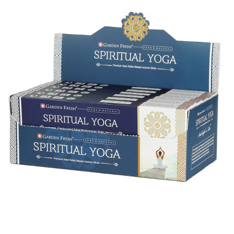 Garden Fresh SPIRITUAL YOGA Incense: 12 packets of 15g sticks for yoga, meditation, and creating a serene atmosphere.