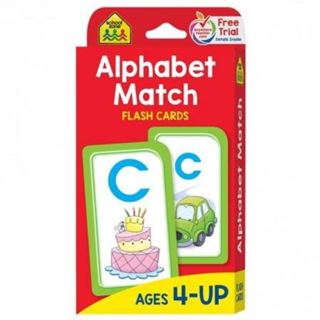 Colorful Alphabet Match flash cards with uppercase, lowercase, and games to engage young learners in mastering letters and sounds.