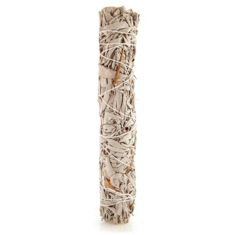 Jumbo white sage smudge stick (22cm) for cleansing, purifying, and enhancing serenity with a soothing aroma.