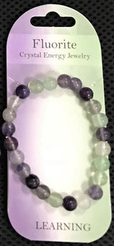 Set of 3 Fluorite bracelets featuring 8mm colorful beads, perfect for style, wellness, and mindfulness practices.