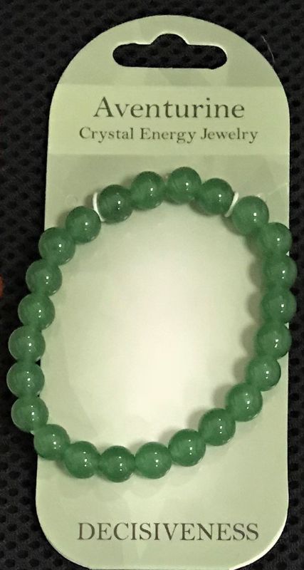 Set of 3 green aventurine bracelets featuring 8mm beads, promoting elegance, prosperity, and emotional tranquility.