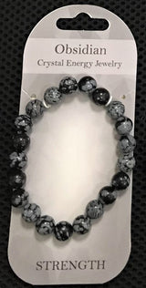 Set of 3 Black Obsidian bracelets, featuring 8mm beads, ideal for style, protection, and negative energy absorption.