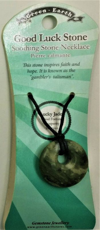 Set of 3 Lucky Jade crystal donut pendants, symbolizing prosperity and elegance, ideal for any occasion.