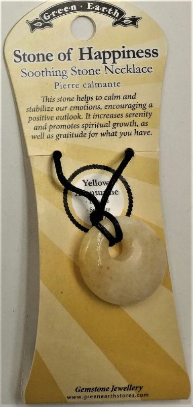 Set of 3 Yellow Aventurine crystal donut pendants for jewelry, meditation, and crafting, promoting confidence and joy.