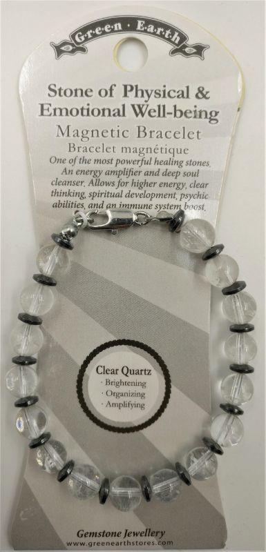 Set of 3 elegant crystal clear quartz bracelets, handcrafted for versatile styling and positive energy. Ideal gift for any occasion.