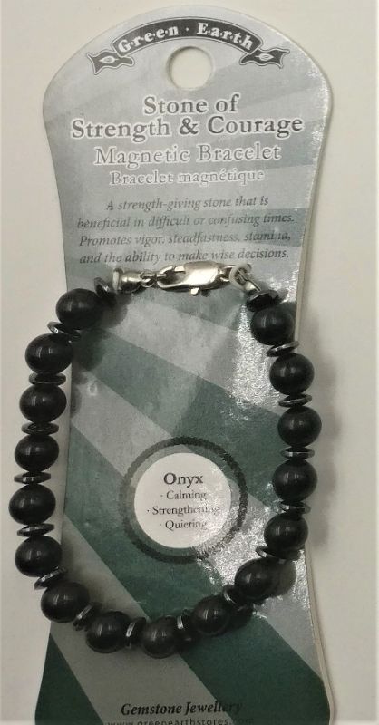 Elegant set of 3 adjustable crystal onyx bracelets for stylish layering or solo wear, promoting well-being and luxury.