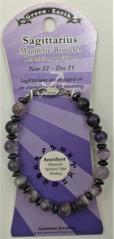 Zodiac Bracelet - Sagittarius Amethyst (Set Of 3)