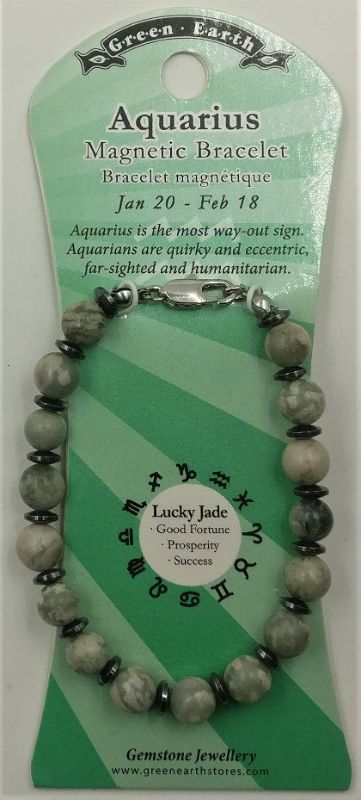 Zodiac Bracelet -Aquarius Lucky Jade (Set Of 3)
