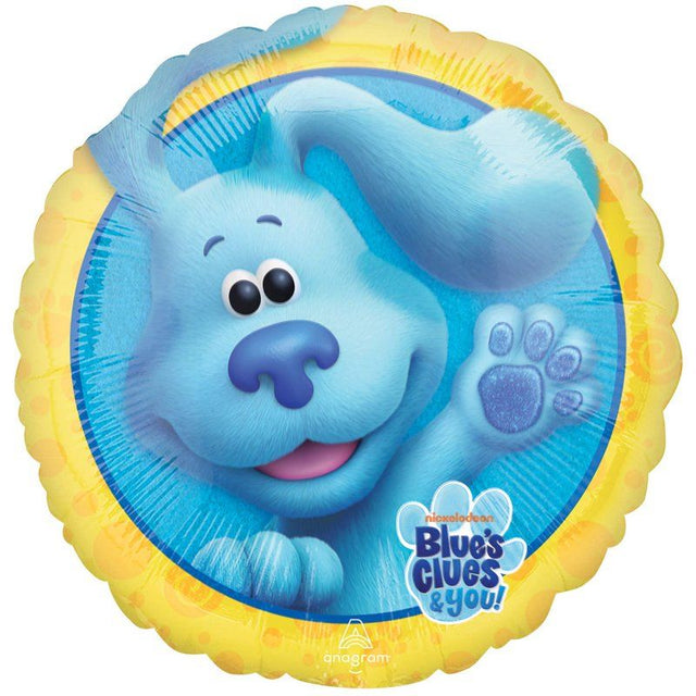 Vibrant 45cm foil balloon featuring Blues Clues characters, ideal for parties and celebrations, self-sealing and durable.