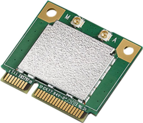 Advantech RTL8821AE Mini PCIe WiFi card with 433.3 Mbps speed and integrated Bluetooth 4.0 for enhanced wireless connectivity.