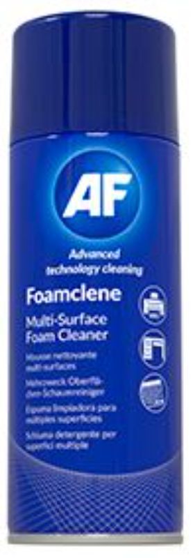 AF Anti-Static FoamClene Foaming Cleaner in 300ml, effective against grease and dust, safe on various surfaces with a lemon scent.