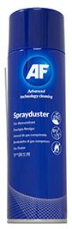 AF Spray Aerosol Airduster in a 342ml can, designed for eco-friendly dust removal from electronic devices and hard-to-reach areas.