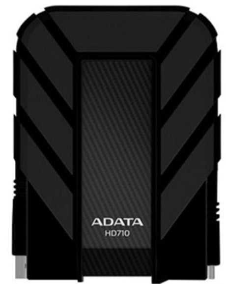 Rugged ADATA HD710 Pro 4TB external HDD with USB 3.1, dustproof, waterproof, and military-grade shockproof features.